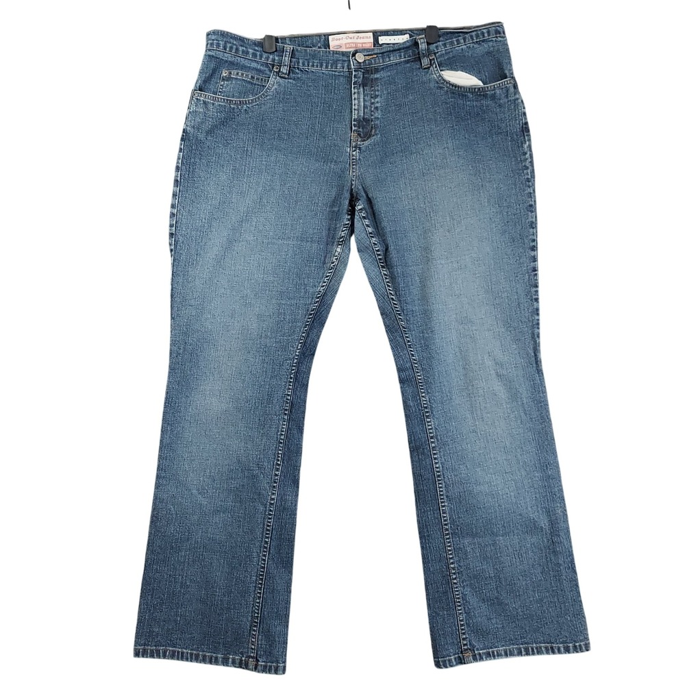 Old Navy Boot-Cut Jeans Womens 16 Blue Ultra Low Waist Stretch Y2K 38x30